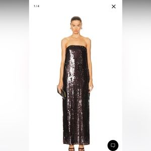 STAUD, Casey Sequin Dress in Bronze